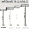 Dance Striptease Rod Adjustable Portable Detachable Rotating Striptease Rod Professional 45mm Dance Rod Heavy Maximum Load 440lbs Home Fitness Club Pa