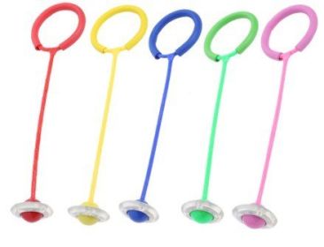 Flashing LED Flash Jumping Ring Dancing Ball Glowing Fitness Training Outdoor Sports (Color: Red)