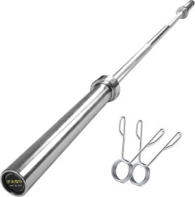 Barbell Bar for 2" Olympic Plates, Home Gym Weightlifting Bar 4Ft Solid Chrome Weight Bar 5Ft Fitness Training Curl Barbell 7.2Ft (Type: General)