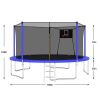 14FT Trampoline Set with Swing,Sports Fitness Trampolines with Enclosure Net, Recreational Trampolines for Outdoor Indoor