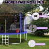 14FT Trampoline Set with Swing,Sports Fitness Trampolines with Enclosure Net, Recreational Trampolines for Outdoor Indoor