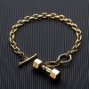 Hip Hop Cuban Titanium Steel Dumbbell Bracelet Fitness