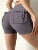 2024 new style nude three-quarter pants sexy yoga pants summer high-waisted peach hip-lifting exercise shorts fitness pants