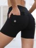 2024 new style nude three-quarter pants sexy yoga pants summer high-waisted peach hip-lifting exercise shorts fitness pants
