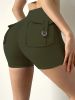 2024 new style nude three-quarter pants sexy yoga pants summer high-waisted peach hip-lifting exercise shorts fitness pants
