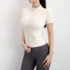 Fitness suit women's short sleeved yoga suit 2024 summer new sun protection high elasticity breathable quick drying sports jacket top