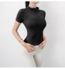 Fitness suit women's short sleeved yoga suit 2024 summer new sun protection high elasticity breathable quick drying sports jacket top